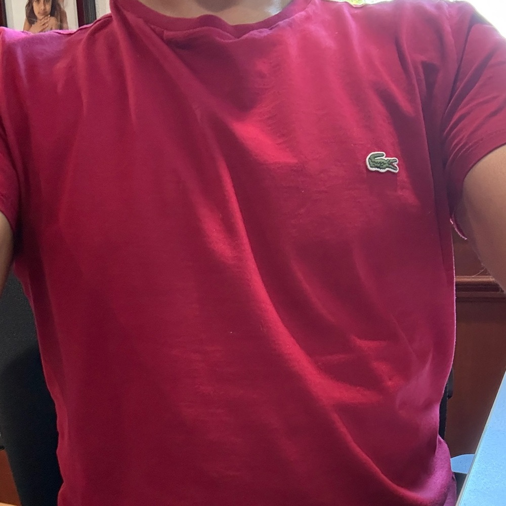 Lacoste Men's Vibrant Red Short Sleeve Tee